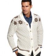 For a standout finishing touch, add this fairisle cardigan from Tasso Elba as the last layer to any outfit.