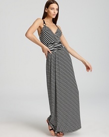 VINCE CAMUTO Stripe Maxi Dress