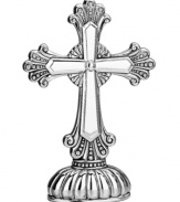 A beautiful reminder to keep the faith, Reed & Barton's silver-plated Abbey cross makes a meaningful baptism, communion or wedding gift.