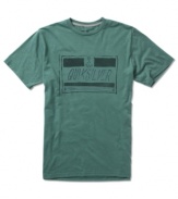 On your honor. Look cool at all times in this rad graphic tee from Quiksilver.