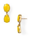 A simple double drop shape is dressed up in boldly hued resin; by kate spade new york.