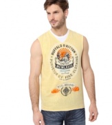 Get graphic in your weekend wardrobe with this cool muscle tee from Buffalo David Bitton.