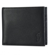 Crafted from soft pebbled leather, this sleek wallet features ample storage and Ralph Lauren's iconic embossed pony at the front for a refined finish.