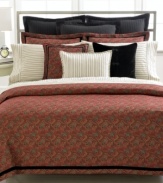 Complete your Bleecker Street bed with this bedskirt from Lauren by Ralph Lauren, featuring vertical black shirt stripes on a cream background. Finished with center pleat and side split corners.