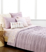 Bring casual comfort to your Style&co. bed with this quilt, featuring rows of plush pleating in a chic lavender tone for a soothing look and feel.