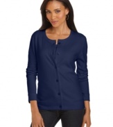 Pair Karen Scott's cardigan over your favorite tank top. This great value never goes out of style!