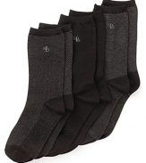 A three pack of classic tweed trouser socks with signature logo embroidered at ankle.