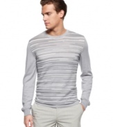 Add this striped sweater from Calvin Klein to your casual  lineup.