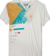 State of the art. Elevate your graphic tee collection with this colorful, sophisticated style from Guess.