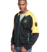 Stand out even when you go casual with this sharp hooded jacket from Puma.