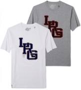 Score big time. With a cool varsity logo, this LRG tee gives your casual look a big step up.