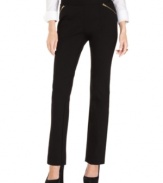 In a cropped style, these Alfani petite pants pair well with the season's tunics and sweaters!