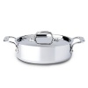 Deeper than traditional fry pans, this pan is ideal for sautéing, frying, browning and searing. With tall, straight sides, it is also useful in cooking fresh pasta sauces, and any dish that requires liquid added to sautéed ingredients. Loop handles offer added convenience and stability in pouring and transporting.