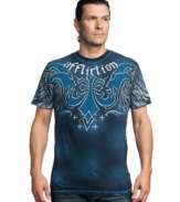 Add some iconic style to your laid-back look with this graphic t-shirt from Affliction.