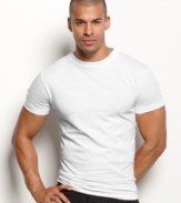 The humble undershirt has come into its own: The cotton crew-neck T-shirt with body-conscious fit from 2(x)ist.