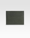 Pebbled Italian leather card case is fashioned with signature logo detail.Five card slotsLeather4W x 3HMade in Italy