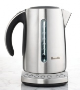 Faster than the stovetop, and easier too, this electric kettle from Breville boils with the best of them. Elegantly styled in gleaming stainless steel, you can choose from five preset temperatures for precision boiling and perfectly prepared drinks. One-year limited warranty. Model BKE820XL.