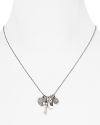 Charmed we're sure: Let MICHAEL Michael Kors lend your neckline a touch of the brand's signature glamor with this silver plated necklace, accented by delicate crystal charms.