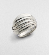 A high fluted dome of sterling silver is effortlessly chic.Sterling silver Imported