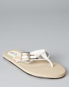 Embrace casual style with Burberry--these timeless flip flops turn kicking back into a stylish affair.