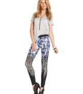 Contrast animal prints makes a statement on these Petticoat Alley leggings -- a hot fall style!