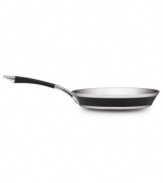 Add your ingredients and let the pan do the rest. A must-have in any kitchen, the Anolon Ultra Clad nonstick skillet is expertly crafted from three layers of metal: a thick inner core of quick and even heating aluminum is sandwiched between gleaming stainless steel. Limited lifetime warranty.