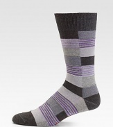 Statement socks shaped in a rich cotton-blend with substantial stretch.Mid-calf height62% cotton/37% nylon/1% spandexMachine washMade in Italy