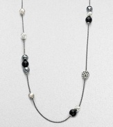 From the David Yurman Element Collection. Sterling silver, hematite and black onyx stations are suspended on a mini box chain.Hematite & black onyx Sterling silver Length, about 48 Lobster clasp closure Imported 