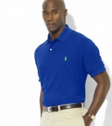 Short-sleeved polo shirt cut for a comfortable, classic fit.