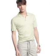 Add some prep to your step with this luxuriously soft polo shirt from Calvin Klein.