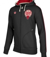 Trendy fleece hoodie by adidas designed for the Chicago Bulls biggest fan. Makes a great gift.