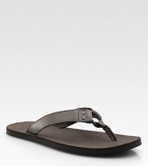 Classic thong design with signature woven-pattern footbed.Leather upperRubber soleMade in Italy