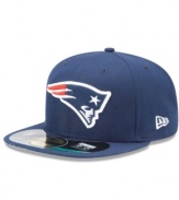 Top of your head sporting your love for football in this New England Patriots cap by New Era.