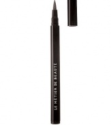 More control than ever before in a liquid eyeliner. This long-wearing, smudge-proof formula contains a unique soft quill-tipped applicator for maximum control and definition. The one-of-a-kind quill pen has a thick base which allows for stability, maximum control, and definition while lining eyes.  Apply light pressure for thin line along upper lash line or apply more firm pressure for a thicker, more dramatic look.