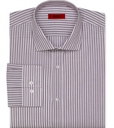 A classic-fit HUGO dress shirt touts traditional barrel cuffs and stellar stripes for effortless office polish.