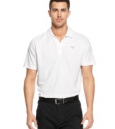 Keep your cool on the course in this golf polo shirt featuring moisture-management technology from Puma.