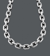 It's smooth sailing when you spring for structured style. Men's necklace features a nautical-inspired anchor link chain crafted in stainless steel. Approximate length: 24 inches.