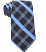 With a modified plaid, this DKNY tie is the antidote to your every day work rotation.