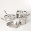 The perfect foundation for stocking your kitchen, this 7-piece set provides you with every day cooking essentials: a 10 fry pan, 2-qt. sauce pan with lid, 3-qt. sauce pan with lid and 8-qt. lidded stock pot. Favored by chefs and cooking enthusiasts, All-Clad's stainless steel cookware boasts a starburst finish that provides superior stick resistance.