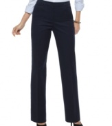 Refine your work-wear with Jones New York Signature's twill petite pants-- they're a wardrobe essential.