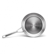 The skillet: you'll see at least one in every kitchen, from the most skilled chef to the most casual cook. The Anolon Chef Clad deep skillet is a master of multitasking, combining brushed aluminum and clad stainless steel to guarantee fast, even heating from top to bottom. Limited lifetime warranty.