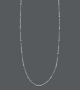 Add subtle dimension with a pretty layer. Giani Bernini's simple chain necklace features a sterling silver setting with petite 18k gold over sterling silver beaded accents. Approximate length: 20 inches.