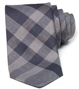 Burberry London Charcoal Check Tie