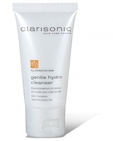 Non-foaming cleanser that removes impurities while soothing and comforting. Best For All/Sensitive SkinThis pH-balanced, gentle, non-foaming skin cleanser is a full-body hydrogel naturally scented with cucumber, and is excellent for most skin types. Specially formulated for sonic cleansing, this cleanser utilizes sucrose cocoate, a patented mixture of sucrose and coconut derivatives as a gentle cleansing agent for sensitive to delicate skin types. Other key ingredients are algae, aloe vera gel, and antioxidants Vitamin E and Japanese green tea. This combination of ingredients provides hydrating, softening and soothing qualities. Paraben-free.