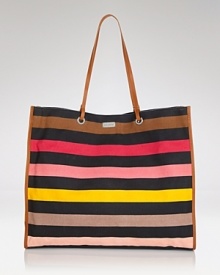 Statement stripes prove positively chic with this oversized nylon tote from Sonia Rykiel. Practical yet playful, it's the perfect daytime carryall for an on-the-go ingenue.