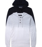 This striped henley hoodie from Retrofit is a stylish addition to your casual wardrobe.