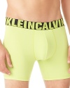 Bold color and a slim fit keep these Calvin Klein boxer briefs moving with you in style throughout your day.