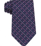 Smart stripes combine with a statement pattern, making this Club Room tie a solid addition to any daytime rotation.