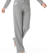 When traveling in style and comfort, choose these lounge pants by On Que. Sequined trim and a relaxed fit offer a leisurely look you'll love! (Clearance)