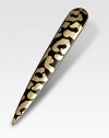 A leopard print freshens this hand-painted letter opener with 24K goldplated brass accents. 7 longImported